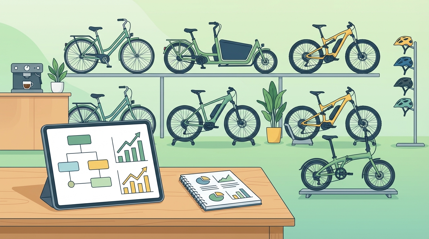 Bike rental business plan overview with fleet, location, and financial projections