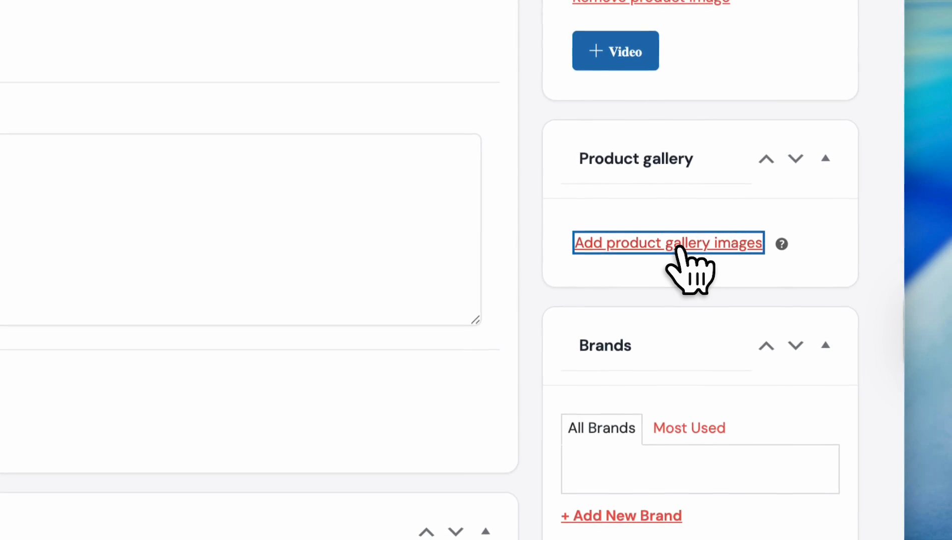 Step 7: Click Add product gallery images