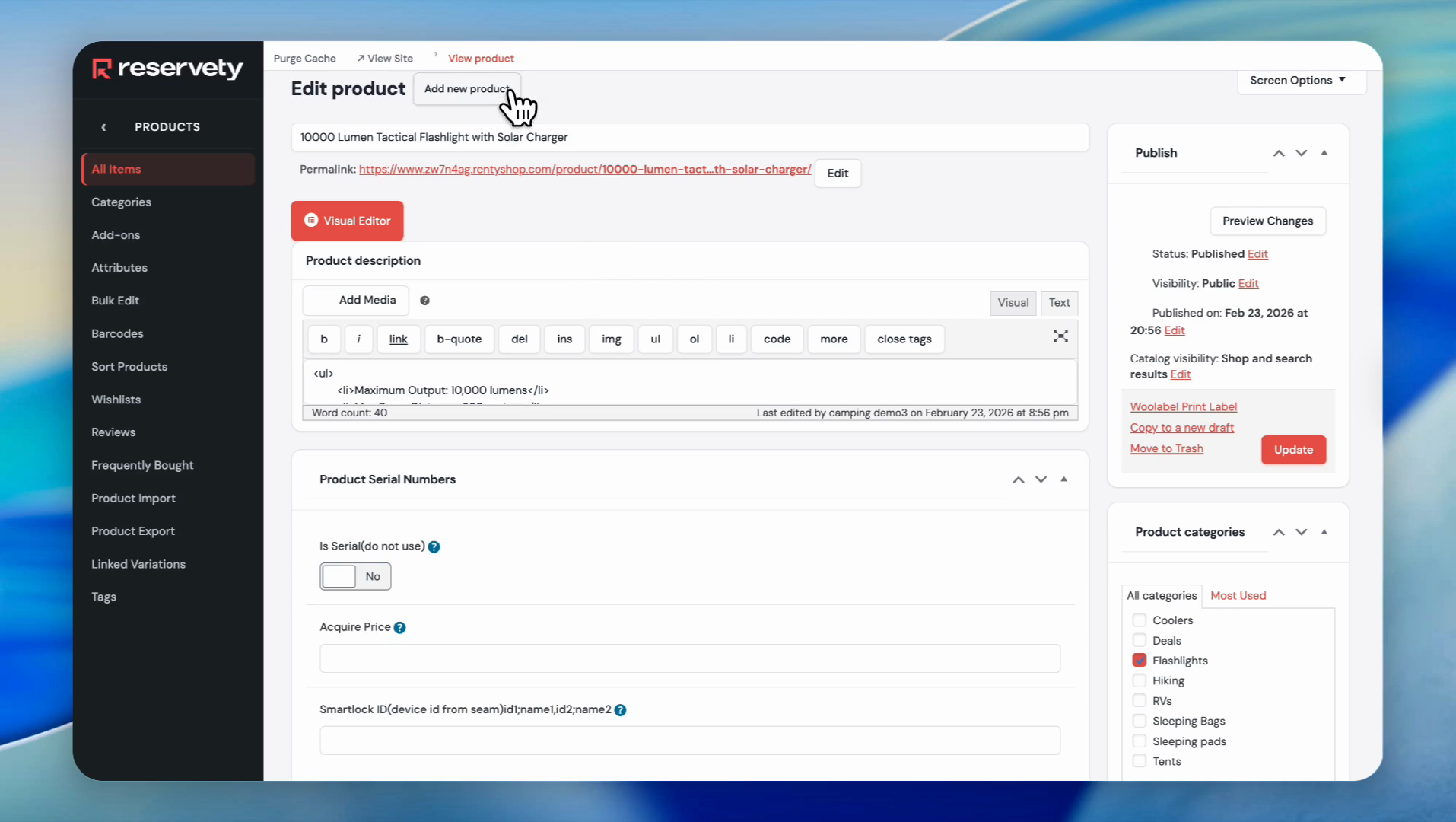 Step 15: Enter quantity and publish